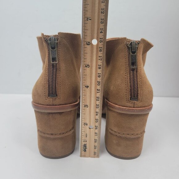 UGG Women's Brown Suede Peep Toe High Heel Ankle Boots S/N 1019996 US Size 8.5 - Picture 7 of 9